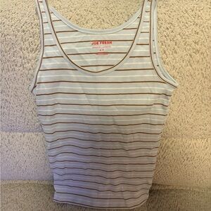 Joe Fresh Blue and Brown Striped Tank Top